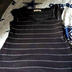 Black and silver over knee dress